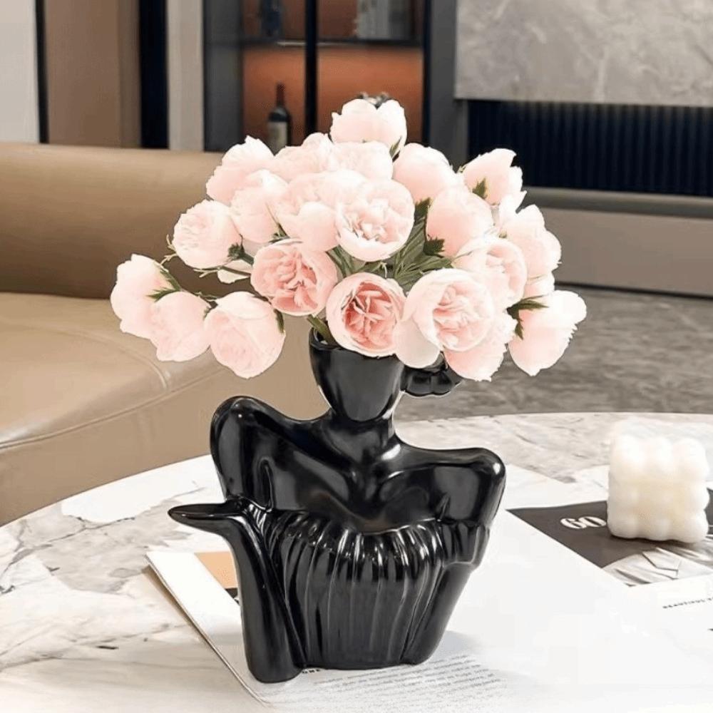 Desk Ornament Human-Shaped Vase Nordic Style Plant Pot Flower Planter Living Room Decoration
