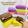 Sticky Toast Toy Slow Rebound Bread Stress Toy Tricky Funny Squeeze Toy Realistic Design Anxiety Relief Gift for Adults