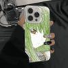 Девушка с зелеными волосами Code Geass Матовый чехол для iPhone 17 Air 16 E 15 14 Plus 13 12 Mini 11 Pro Max Акриловый лист Силиконовая крышка