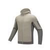 Comfortable Casual Minimalist Color-Block Zip-Up Hooded Jacket Men Jackets Green-Bean Dark-Green 152517718S-2