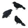 Halloween Black Crow Decoration Realistic Feathered Crow Prop Artificial Fake Raven Birds for Yard Tree Garden Patio Indoor Outdoor