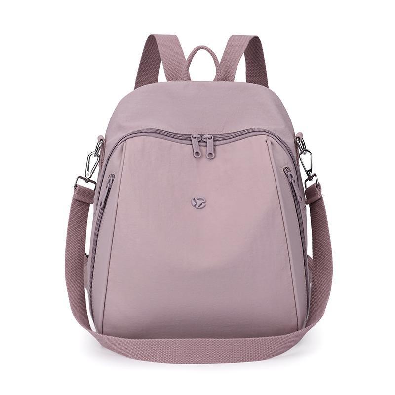 Однотонный женский рюкзак большой вместимости, дорожный рюкзак, легкая нейлоновая сумка