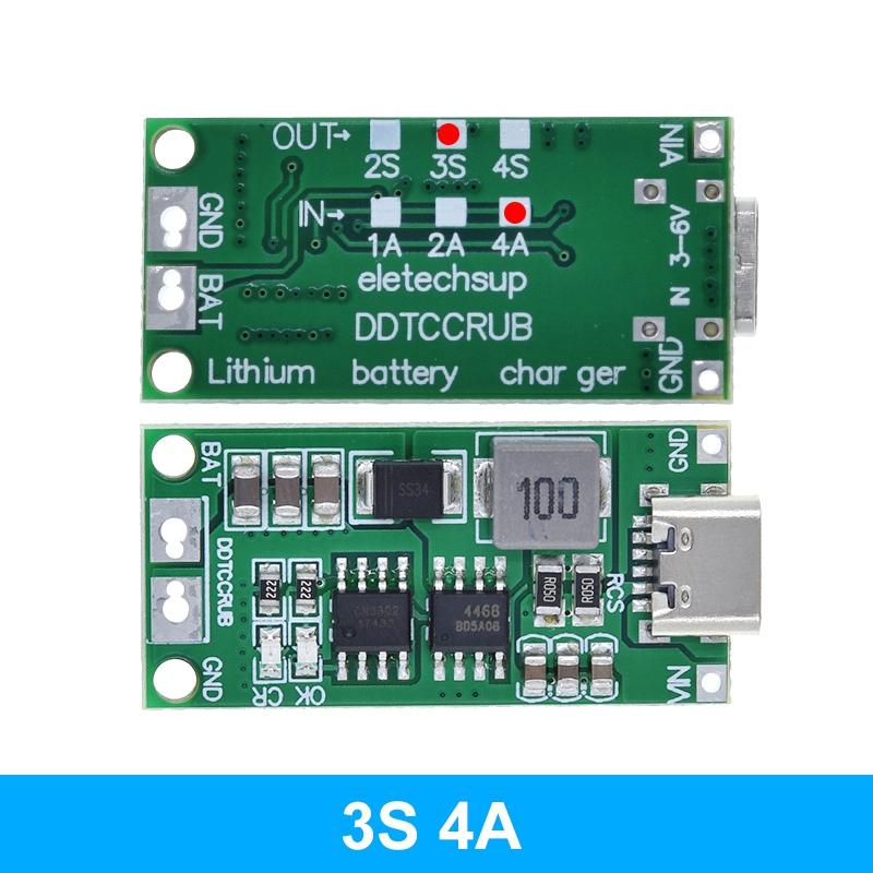 Многоэлементный 2S 3S 4S Type-C до 8,4 В 12,6 В 16,8 В повышающий литий-полимерный литий-ионный зарядное устройство 7,4 В 11,1 В 14,8 В 18650 литиевая батарея