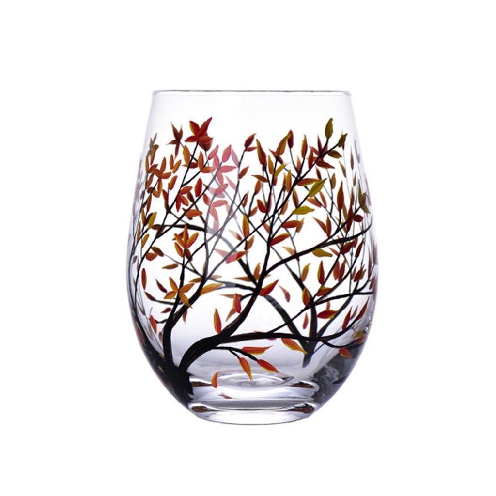 Креативный печатный стеклянный стакан Four Seasons Trees Винные бокалы Пивные кружки Винный стакан Материал стекла для вина Пива и коктейлей