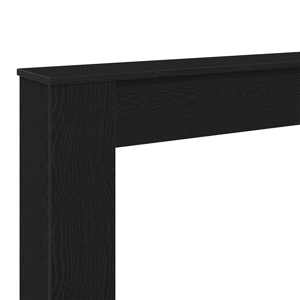 Fireplace Surround in Black Oak Finish 100 x 20 x 100 cm Engineered Wood