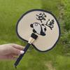 Handheld Straw Group Fan Decorative Cooling Fan Portable Handmade Straw Fan  Travel