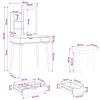 Dressing Table Set FAUSKE 4 pcs White 76 x 50 x 143 cm