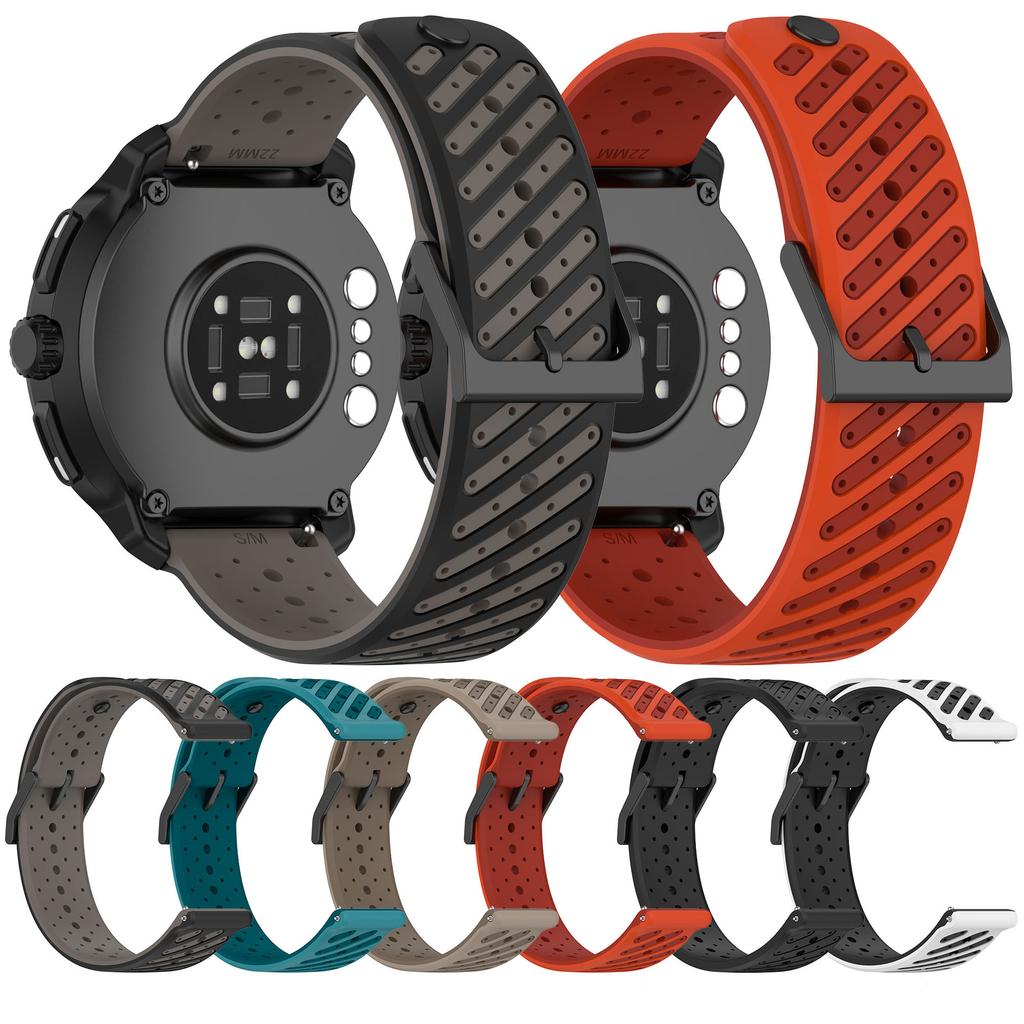22 мм Спортивный мягкий силиконовый ремешок для умных часов SUUNTO RACE 2 & VERTICAL/5 9 OCEAN/RACE S/3 Дышащий ремешок для часов