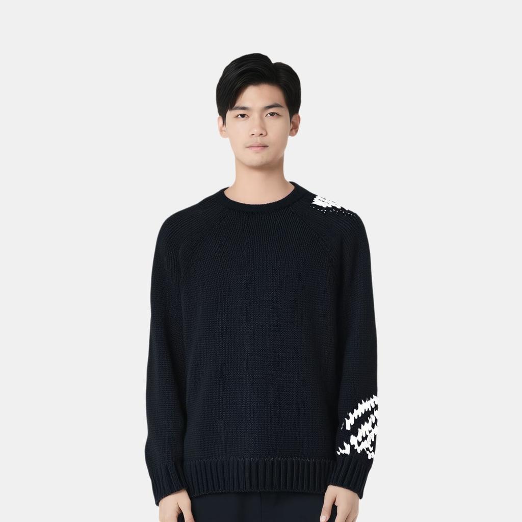 adidas Y-3 x PALACE Skeleton Knit Sweatshirt 'Black' Unisex HN9883