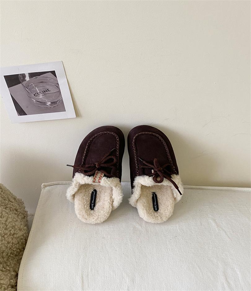 Cotton shoes women's winter velvet warm 2025 single shoes Korean version snow boots short tube flat bottom round head Doudou shoes foreign trade