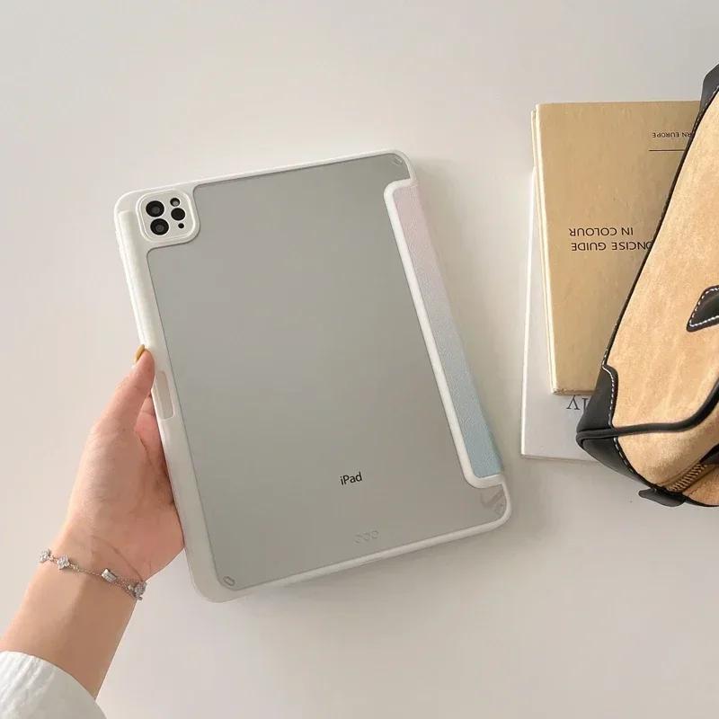 Чехол-книжка с градиентом и подставкой для планшета iPad Air 8 7 6 11 13 M4 M3 M2 12-го A19 11-го 10-го Поколения A16 10.9 Mini 6/7 Ударопрочный чехол