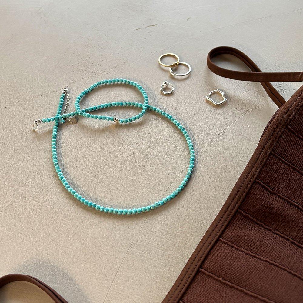 925 Silver Blue Turquoise Necklace