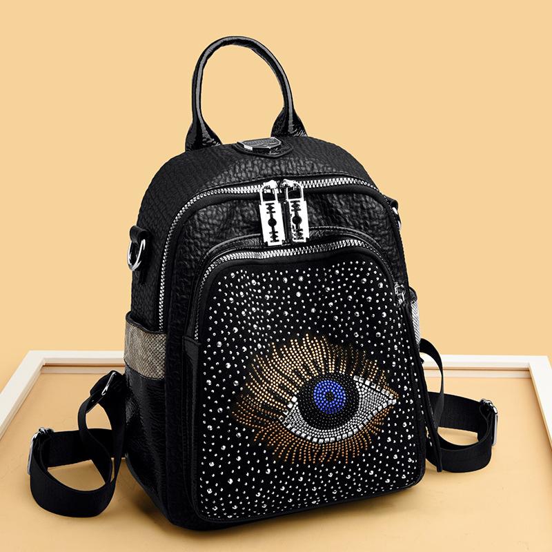 Women's New Style Fashionable Versatile Personalized High-end and Fashionable Large Capacity Dual-purpose Backpack