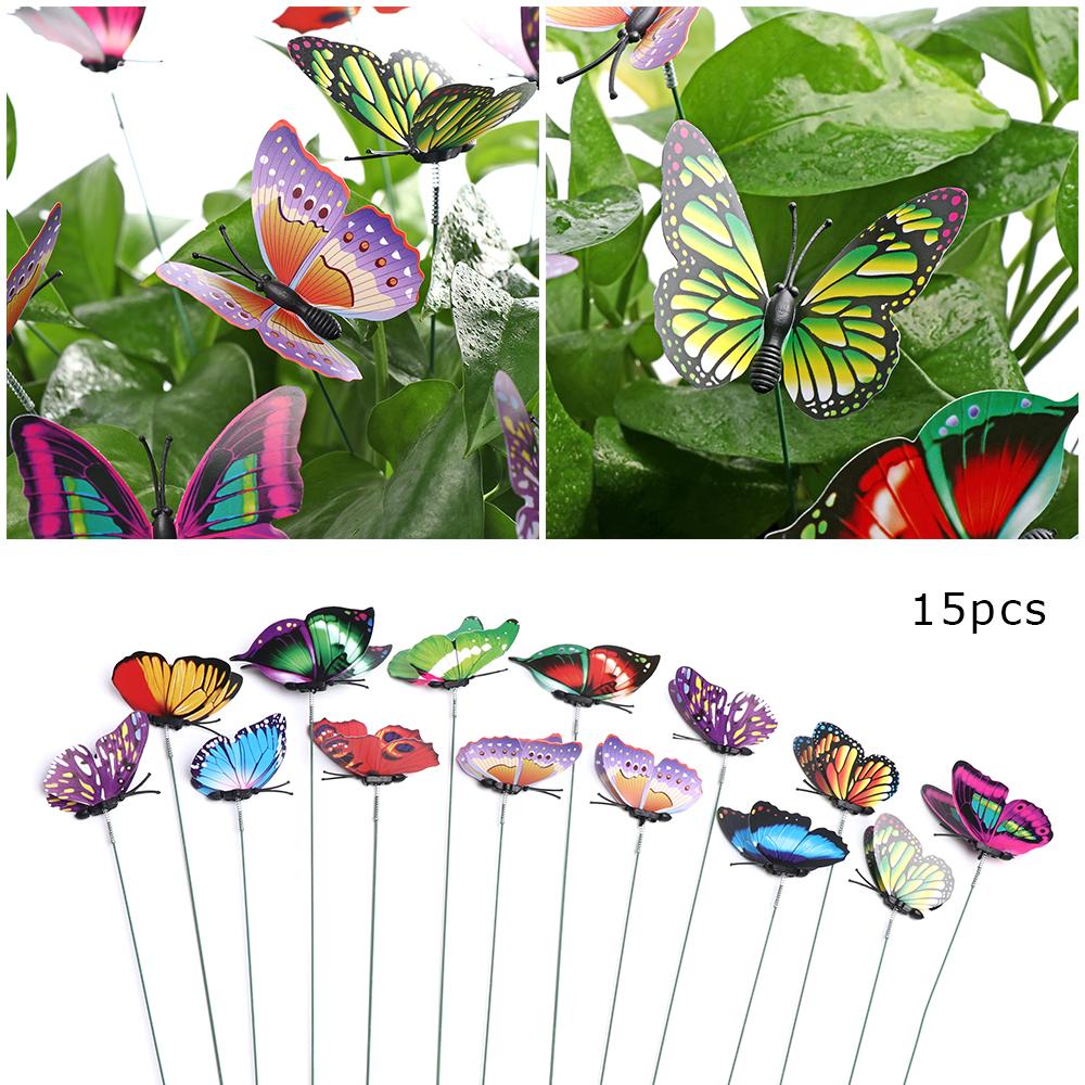 Ornaments Yard Simulation Color Artificial Butterfly with Rods Garden Decoration Fake Butterflies