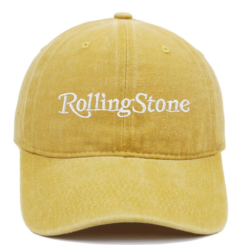 Бейсболка с вышивкой Rolling Stone из стираного хлопка для защиты от солнца летом