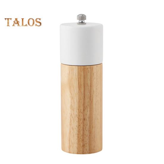 Spice Grinder Smooth Easily Grind Rustic High Quality Wooden Manual Spices Mill Ceramic Grinder for Restaurant
