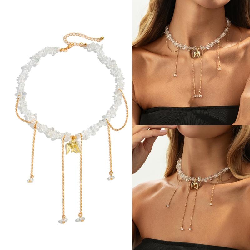 Ожерелье-подвеска в виде птицы, вдохновленное природой, однослойное, на прочной цепочке из сплава, ключичная цепочка, для повседневного или официального ношения