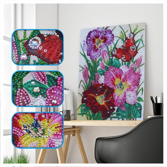 Новая алмазная живопись особой формы, цветок, живописный узор, сделай сам, 5D часть, дрель, набор для вышивки крестом, художественная вышивка со стразами