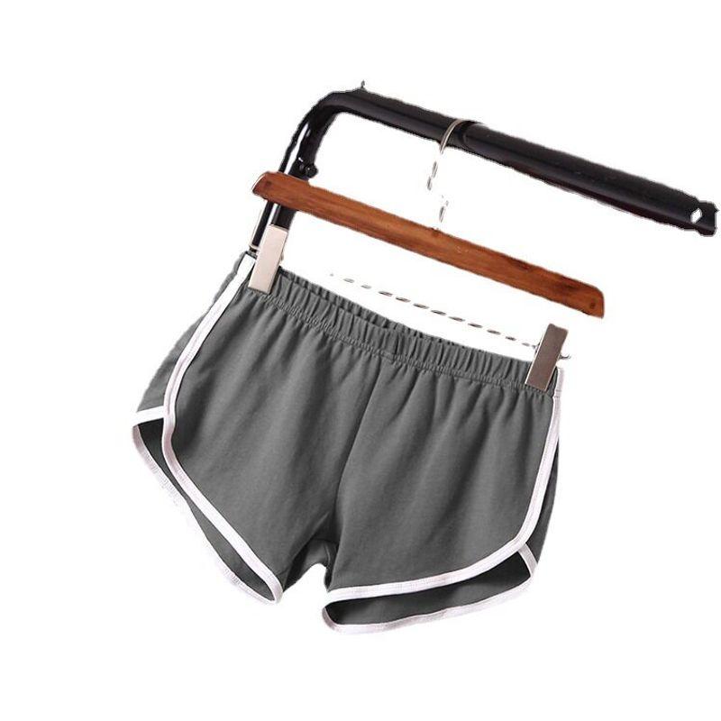 New Fashion Export Sports Shorts Women's Home Casual Solid Color Fashion Yoga Beach Pants Candy Color Hot Pants