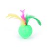 Mixed Plastic Golf Ball, 10 Pieces, with Feathers, Interactive Kitten Toy, Pet Supplies