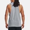Under Armour Мужской тренировочный жилет без рукавов с круглым вырезом и логотипом, серый 1373787-035