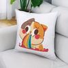 Мультяшная собака мягкая наволочка подходит для украшения дома, спальни, гостиной, дивана, офисного кресла 45x45см
