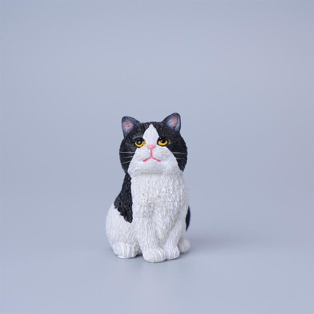 Simulation Cat Pet Model Cute Mini Cat Decoration Creative Cat Ornament  Kids Toy