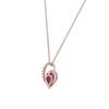ESTELLE [WEB Exclusive] July Birthstone Ruby Necklace In Silver and Pink Gold Plated (0772-0739-0012-0000)