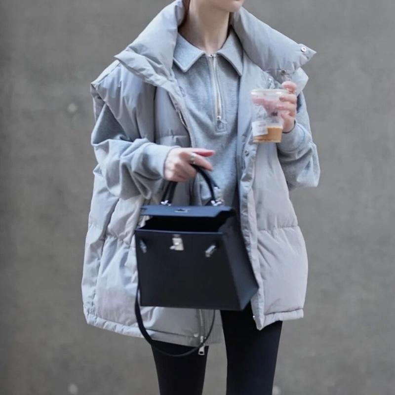 Корейская мода без рукавов пуховики новые элегантные осень-зима женские свободные жилеты простые повседневные свободные верхняя одежда пальто с воротником-стойкой повседневная одежда 1595