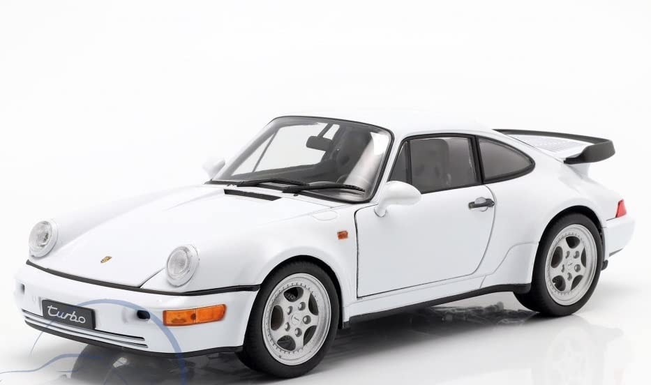 Willy 1/18 Scale Porsche 911 (964) Turbo (White) Diecast Model Car