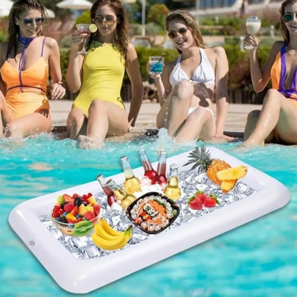 PVC Inflatable Serving Bar Multi-functional Pool Float Tray Summer Salad Tray Pool Party