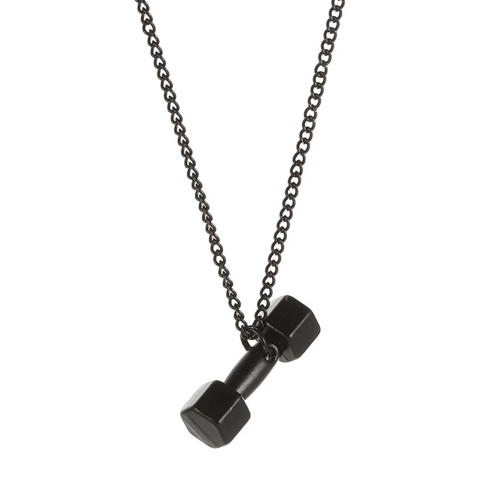 Creative Simple Girls For Women Unisex Long Chain Zinc Zinc Alloy Dumbbell Necklace Fashion Jewelry