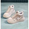 High-top Women's Shoes 2024 New Thick-soled Heightening Board Shoes Casual Versatile Sports Shoes Women's Single Cotton Same Foreign Trade