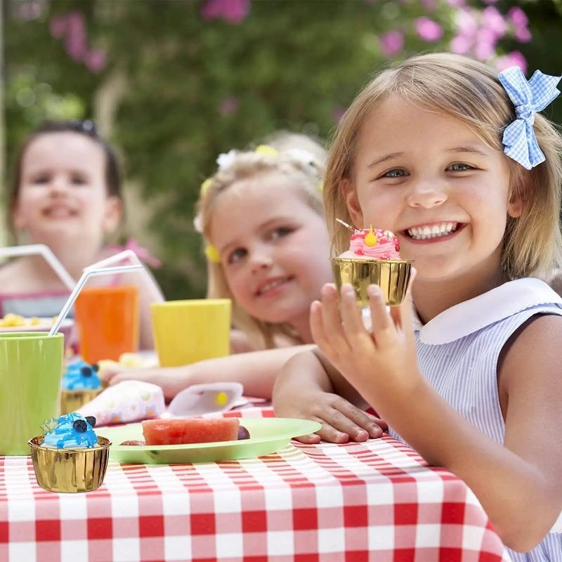 50Pcs Foil Muffin Cupcake Liner Cake Wrappers Holders Baking Cup Tray Case Cake Paper Cups Pastry Tools for Wedding Birthday