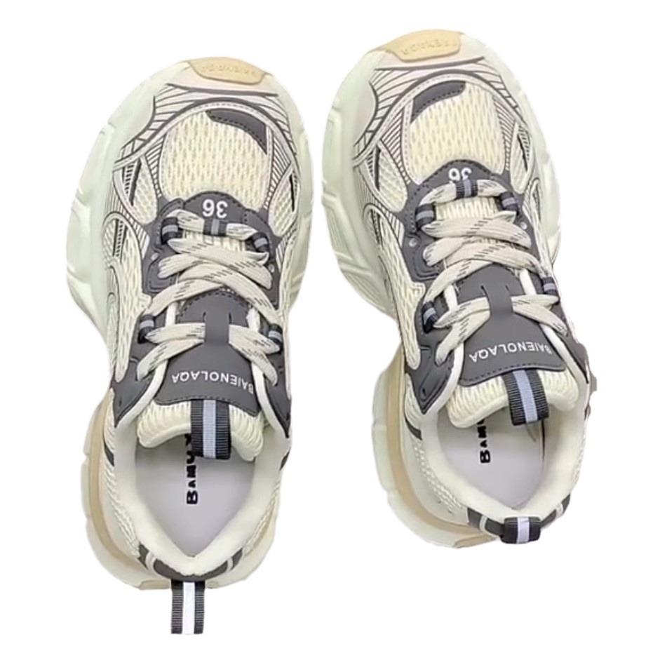 Trend Paris Daddy Shoes женские универсальные кроссовки весна-осень 2025 года из сетчатой ткани с дышащей толстой подошвой повседневные уличные кроссовки Fried Street