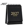 Compact Monthly Organizer 2027-2028 Mini Standing Flip Desk Calendar, 18 Month Desktop Planner from Jan. Decorative Office Accessories 2027
