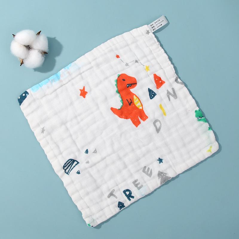 Плотное предварительно стиранное детское мультяшное марлевое полотенце - Мягкая мочалка для домашнего использования