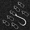 Fast lock Stainless Steel Line tackle Oval Split Rings Barrel Swivel Fishing Hanging Snap Connector