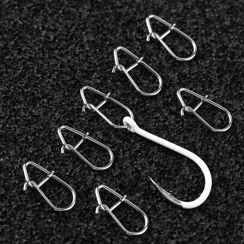Fast lock Stainless Steel Line tackle Oval Split Rings Barrel Swivel Fishing Hanging Snap Connector