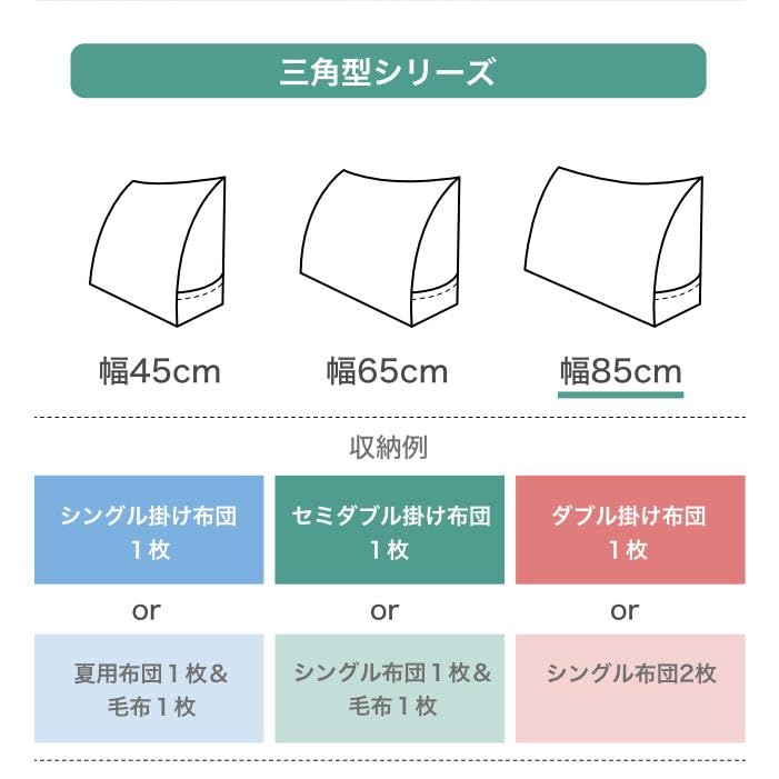 This Triangular Storage Bag with Backrest for Futons, Blankets, and Towels Is 85cm Wide and Washable. It Also Features a Cushion Cover for Convenient