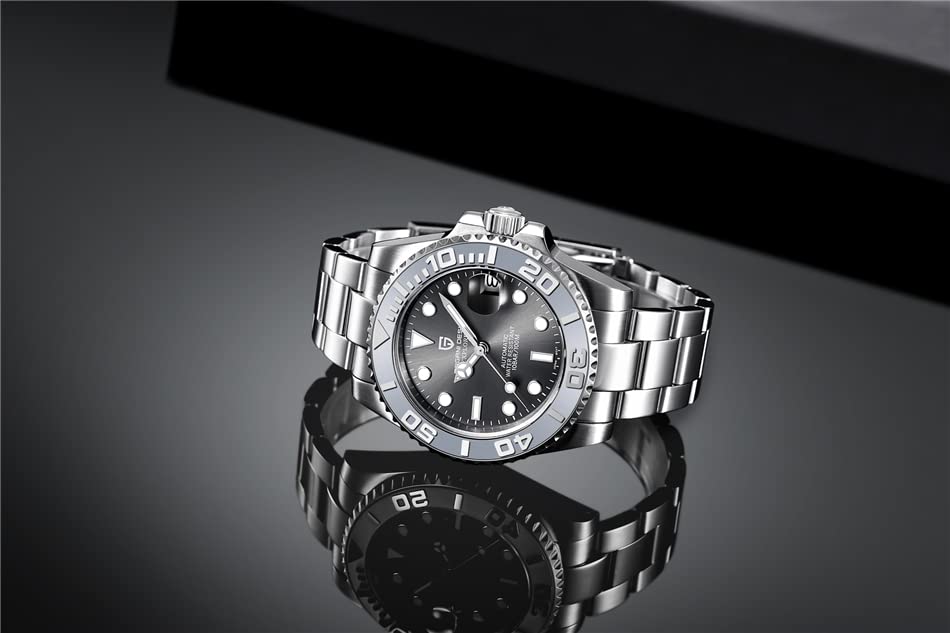 Часы PAGANI DESIGN Сделано в Японии Механизм SEIKO NH35 Yacht Master Divers Автоматический механический корпус с водонепроницаемым керамическим безелем Деловой деловой костюм