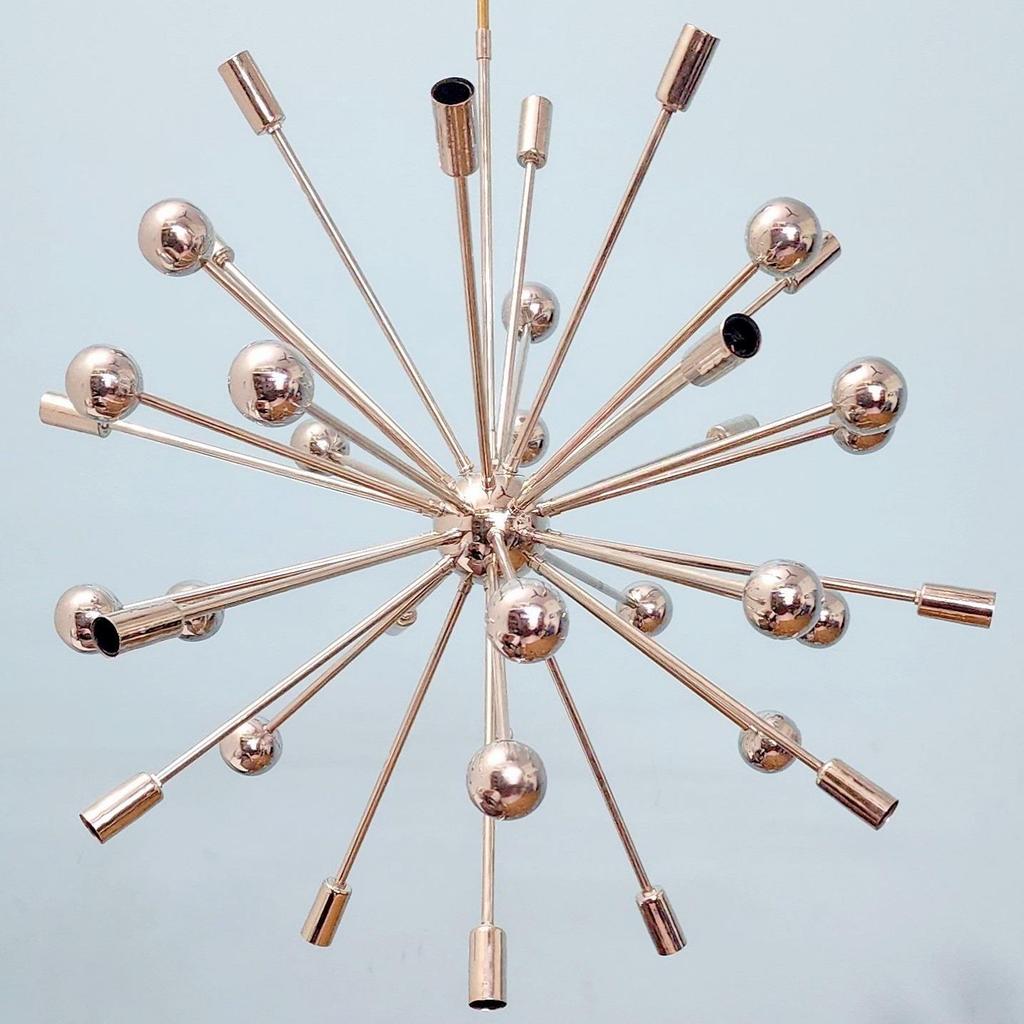 Luxury Modern Art Lamp Mini Metals Ball 18 Arms Light Chandelier Light Fixture Mid Century Lamp Pendent