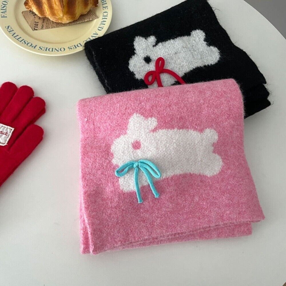 Полиэстеровый шарф Толстый вязаный шарф Милая шаль Зима