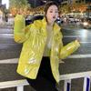 Glossy Waived Wash Down Cotton Women's Padded Clothes  Winter New Colorful Coat Korean Version Loose Thicken Student Jacket