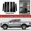 6 шт. Глянцевый Пиано Черный/Углеродное Волокно Накладки на Стойки Кузова Автомобиля, Отделка Двери, Наклейка на Окно для Ford Ranger Wildtrak Raptor -2025