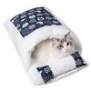 PLEAVIT Cat Sleeping Bag, Winter Tube Pet Bed with Cushion and Pillow, Tunnel (Large 65*50cm)