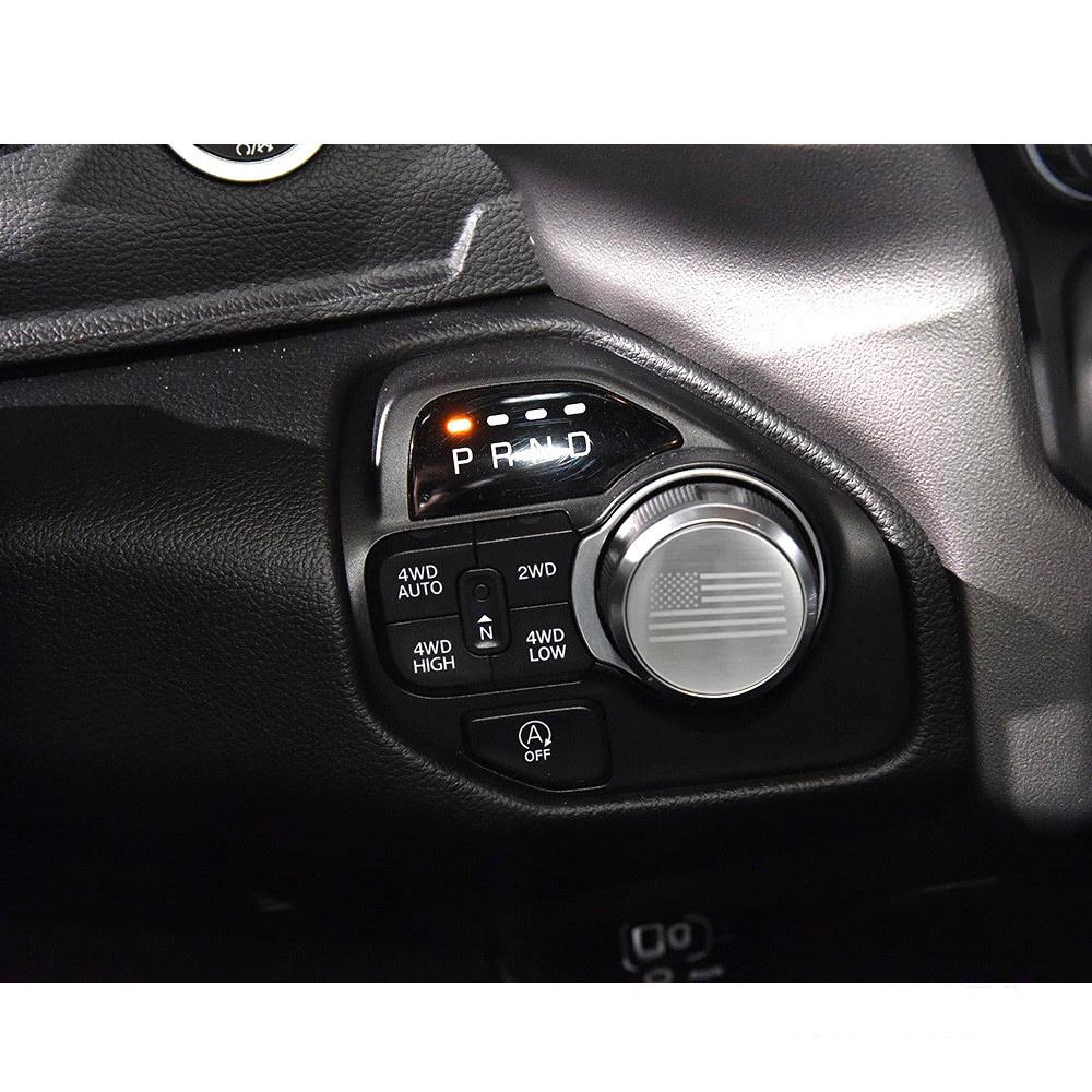 Накладка на ручку переключения передач из матовой нержавеющей стали с американским флагом для Dodge Chrysler RAM 1500 2500