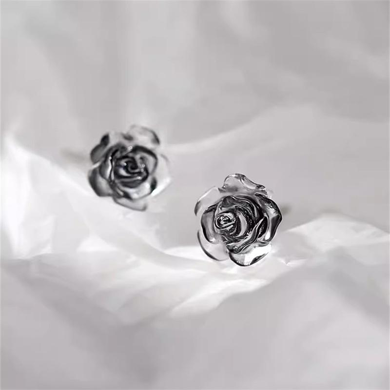 1 пара модных сережек-роз, серьги-гвоздики для женщин и девочек, свадебная вечеринка, изящные ювелирные украшения, подарок