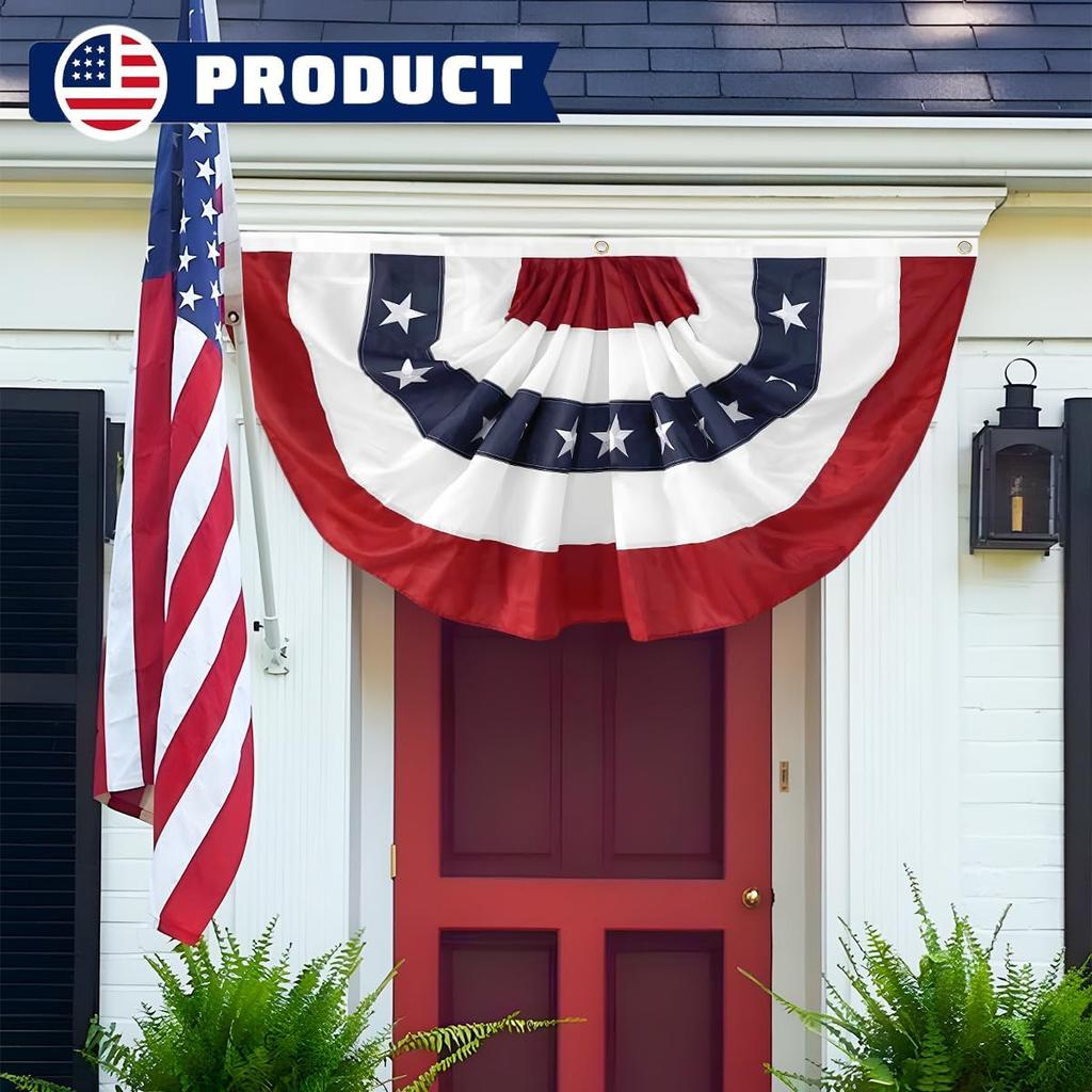 3 x 6 футов американский плиссированный веерный флаг, патриотический флаг США в виде полувеера, флаги MAGA Decorations