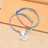 Women Girl Letter Carved Heart BFF Best Friend Matching Bracelet Gift